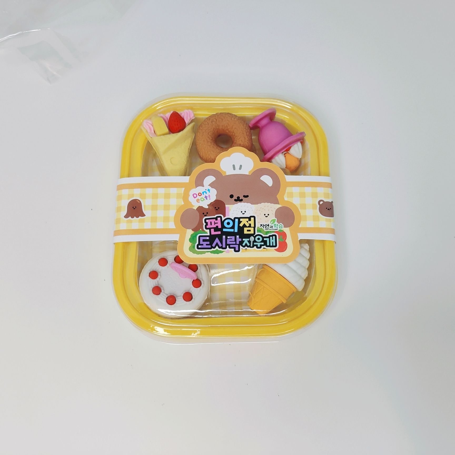 Wholesale Stationery Bento box Eraser Set Detachable Simulation Food Eraser mini stationery set erasers for children