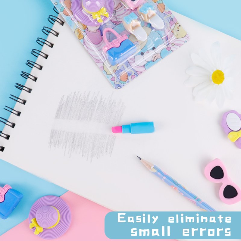 High Quality Cartoon Princess Series Design Eraser Kids School Supplies Rubber Pencil Eraser