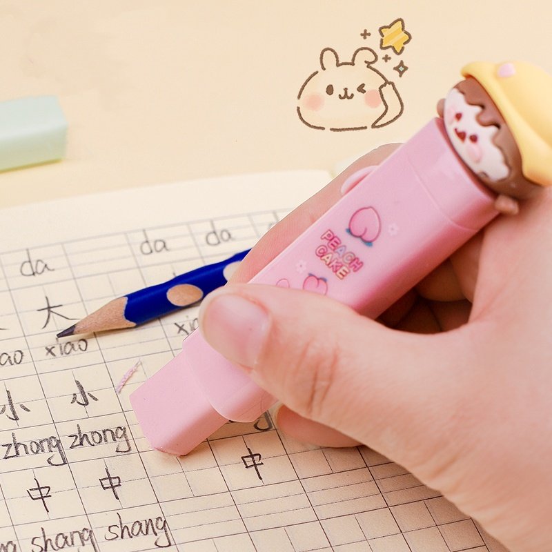 cute stationary items kawaii erasers wholesale high quality cute refill erasable pens cartoon erasers for children pencil