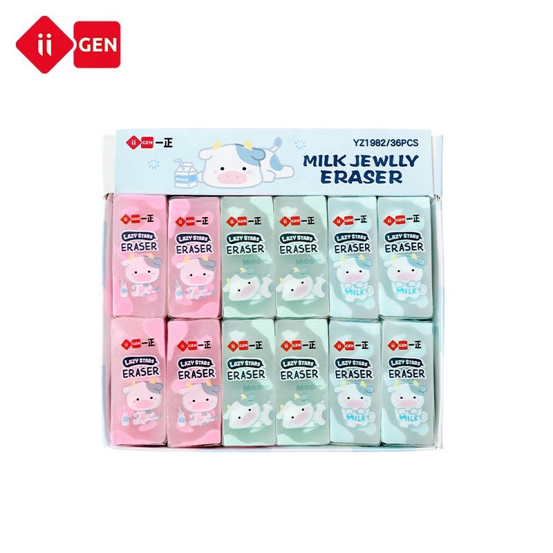 IIGEN cow jelly eraser kawaii novelty cute eraser cartoon animal eraser children's gift