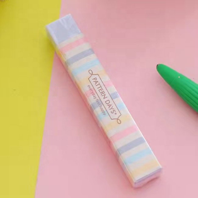 Wholesale cheap rectangle shape eraser kids cute rainbow eraser for school