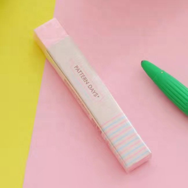 Wholesale cheap rectangle shape eraser kids cute rainbow eraser for school
