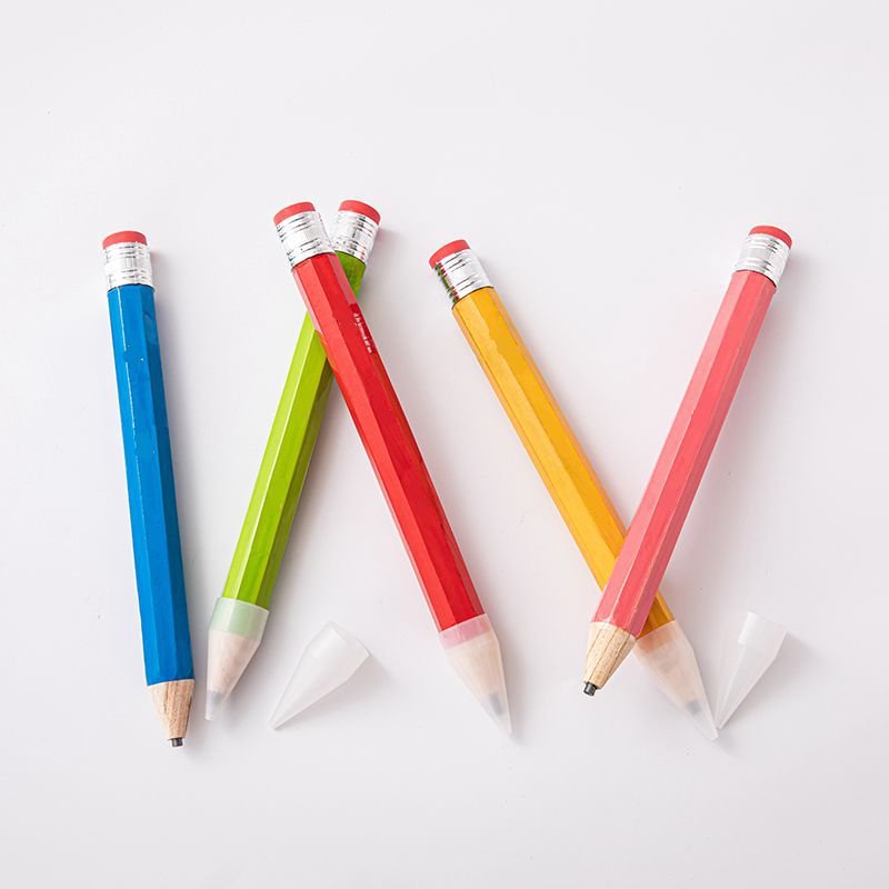 Hot Selling Wooden Jumbo Pencil Children Kid Gift Toys Craft Huge Pencil With Eraser