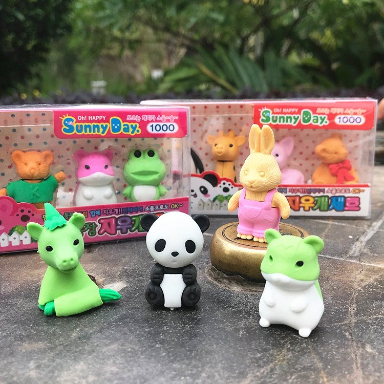 Children's and girls' activity gifts Student kindergarten birthday gifts Animal shape eraser Stationery set gift box