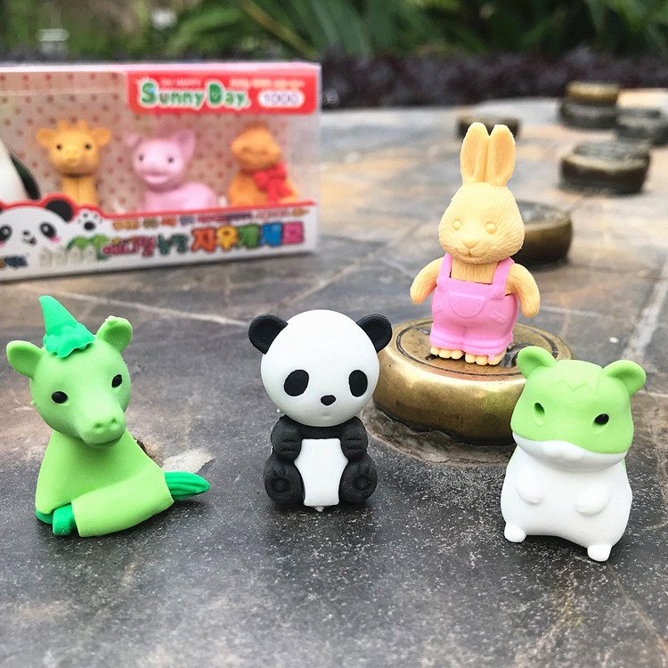 Children's and girls' activity gifts Student kindergarten birthday gifts Animal shape eraser Stationery set gift box