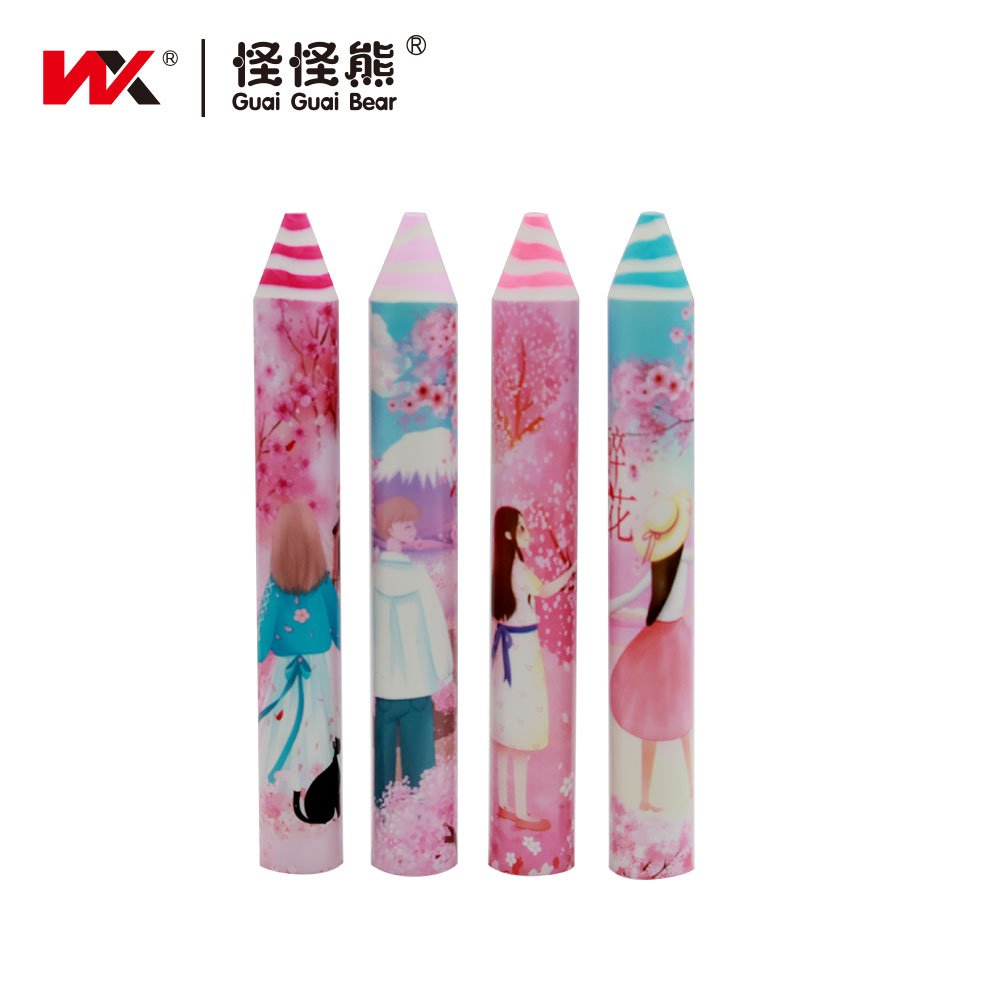 Cute Cherry Blossom Series Pink Pen Shape Eraser shipped in stock school supplies pencil eraser 2024 NEW factory promotion
