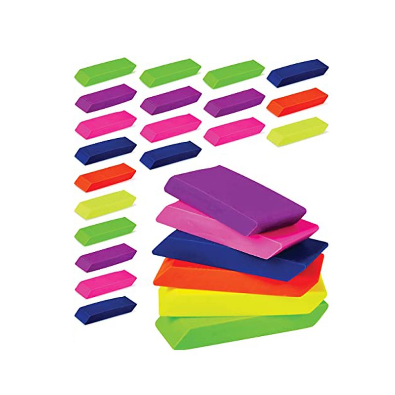 OEM Custom TPR Promotional School Office Stationery Kids Pencil Rubber Eraser