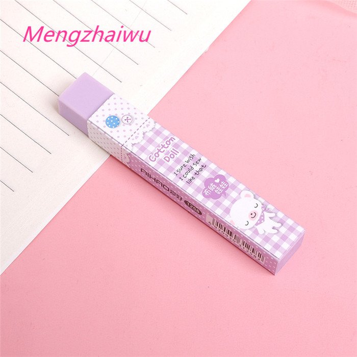 Sngapore hot sale back to school stationery candy color erasers for kids school office eco rubber drawing erasers for children