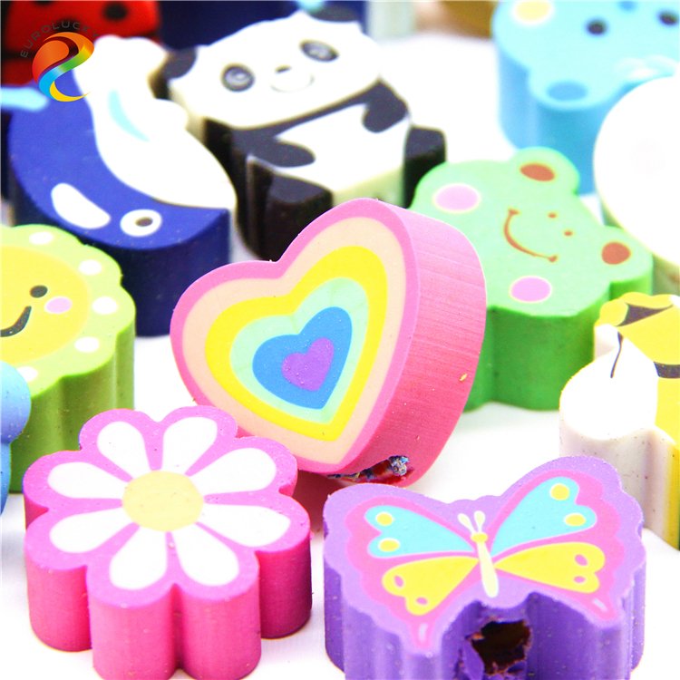 HotSale school 2D Promotional Custom pencil eraser cartoon Erasers