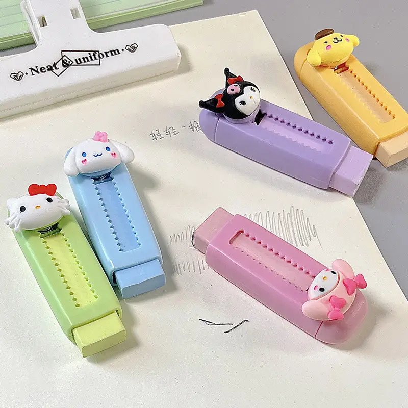 Cartoon Design Portable Rubber Eraser Cute Erasers For Kids School Office Supplies Gift Stationery