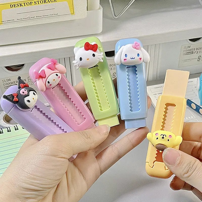 Cartoon Design Portable Rubber Eraser Cute Erasers For Kids School Office Supplies Gift Stationery