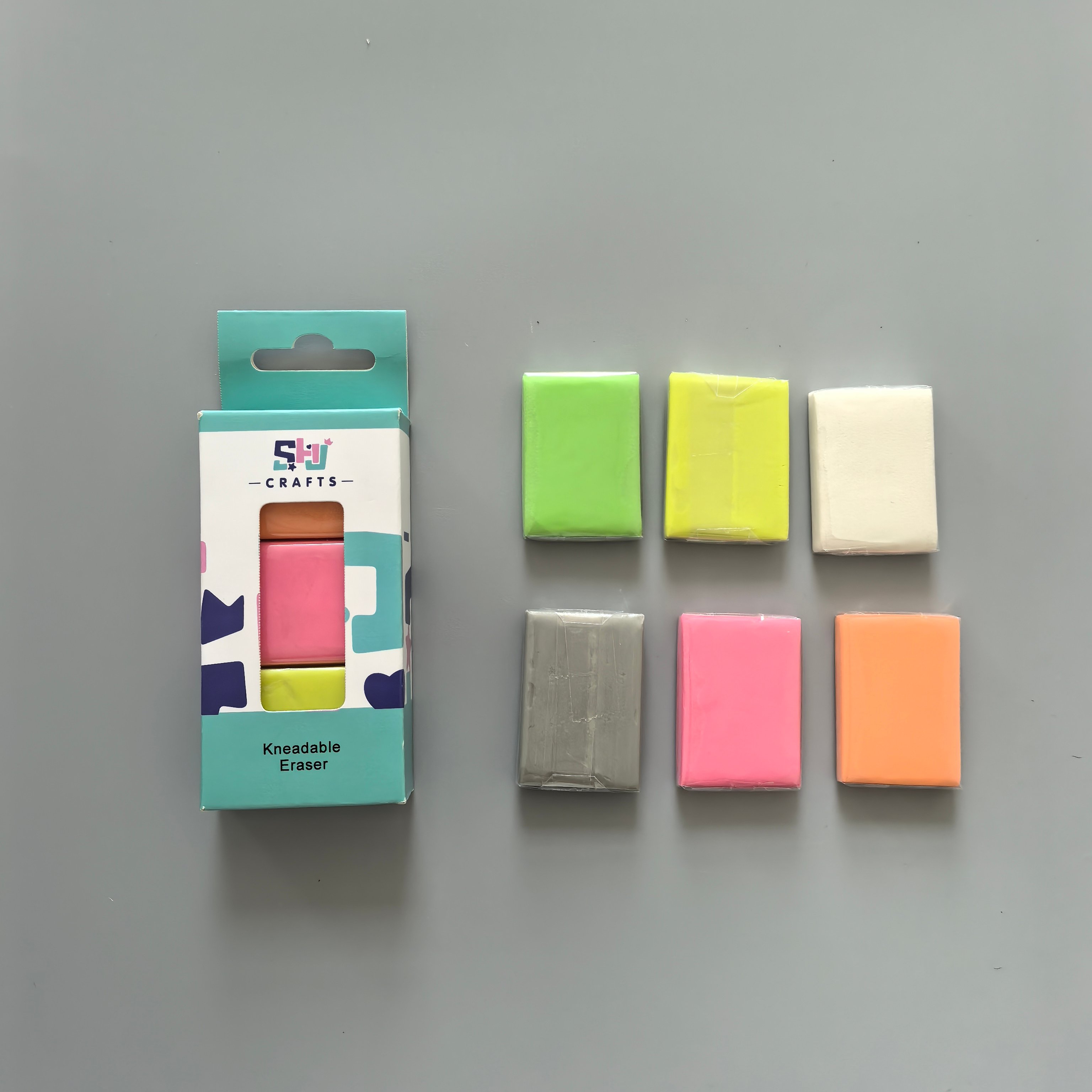 Art Studio Flexible Gum Eraser Custom Package Sketching Kneadable Eraser Set For Kids, Kneaded Rubber Erasers