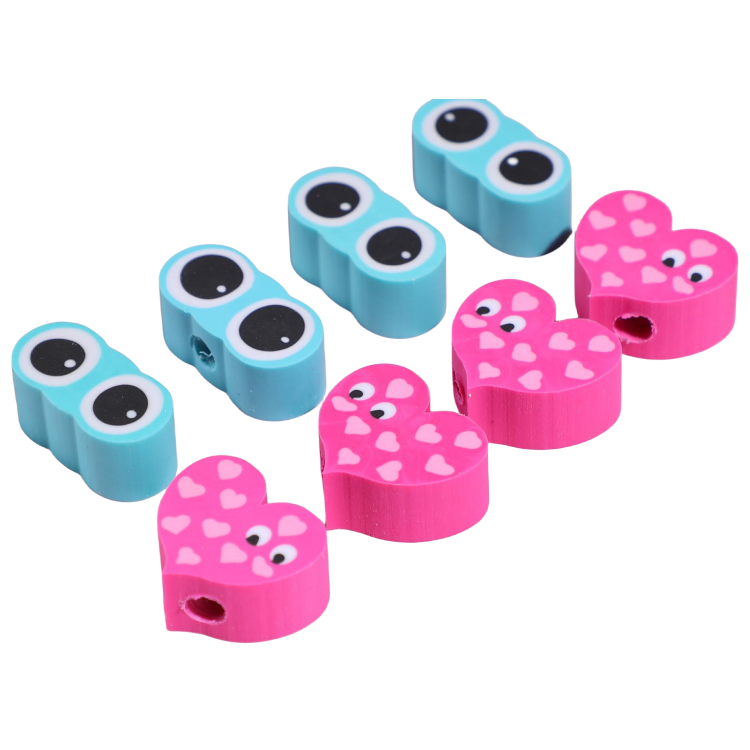 Wholesale Custom Cartoon Rubber Head Erasers Topper Pencils with Colorful Cartoons Designed for Children