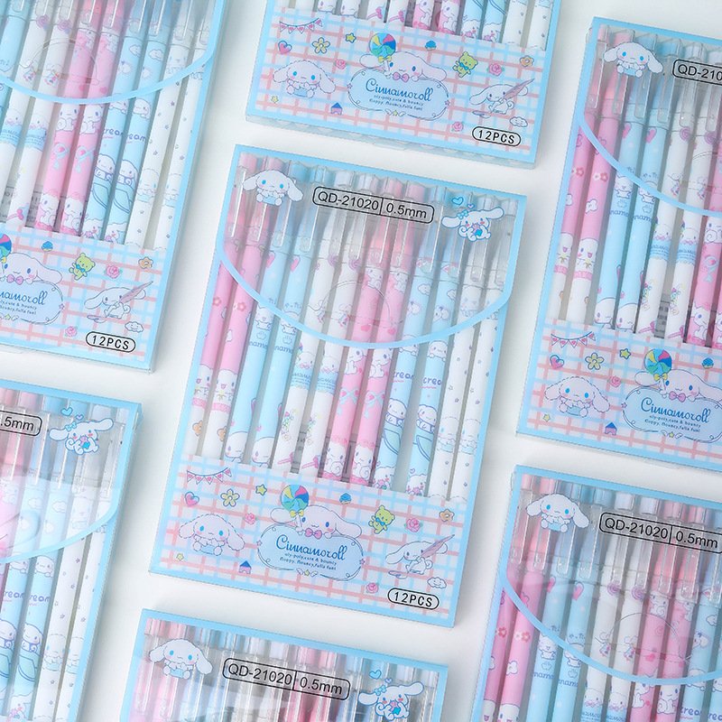 Botu Sanrio Erasable Neutral Pen Melody Kuromi Roller Ball Pen School Supplies Stationery Wholesale