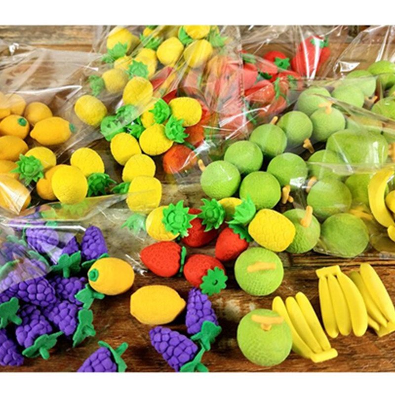 super cute Food Pencil Rubber Erasers Fruit Vegetable Erasers for Kids