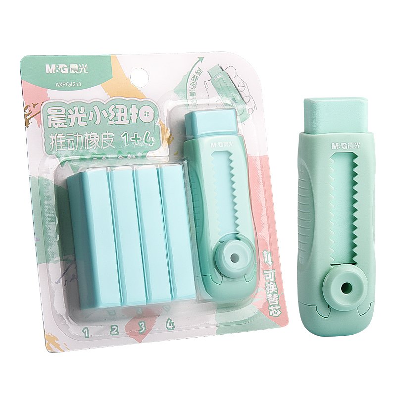 M&G Hot Sale 5pc/set Macaron Children Eraser Cute Push-pull Eraser School Stationery Supplies Wholesale