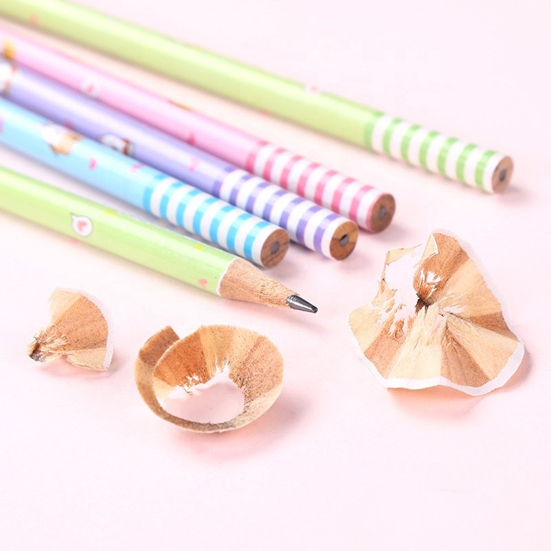 DASHENG Basics Woodcased #2 Pencils Pre-sharpened HB Lead Cute Pencils For Kids Fun Pencil With Erasers Toppers