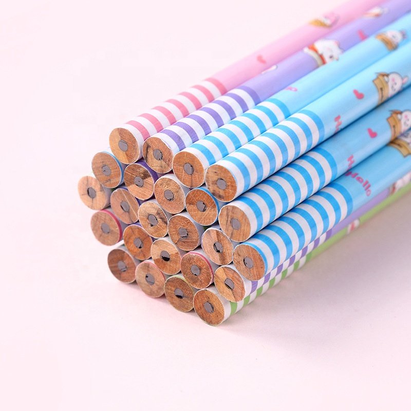 DASHENG Basics Woodcased #2 Pencils Pre-sharpened HB Lead Cute Pencils For Kids Fun Pencil With Erasers Toppers
