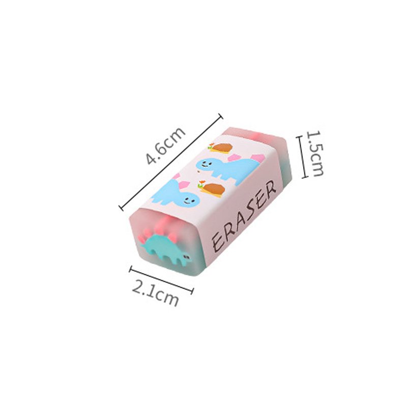 Soododo School Student Children Soft Cartoon Pencil Rubber Eraser PVC Dinosaur Eraser