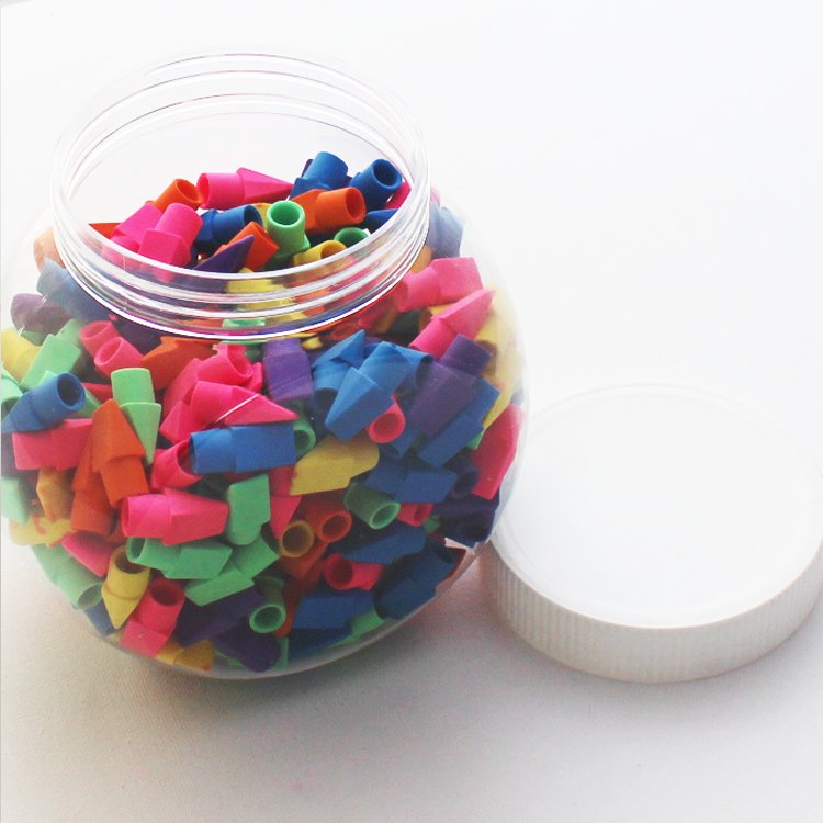 wholesale kids stationery custom multicolor creative pencil eraser