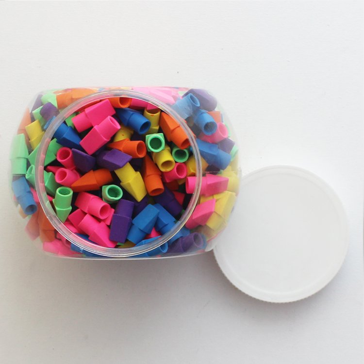 wholesale kids stationery custom multicolor creative pencil eraser
