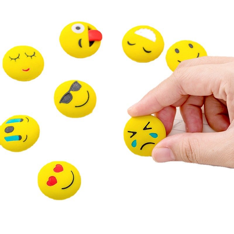 Creative Expression Eraser Smile Face Style Learning Stationery Home Work School Students Prize Gift For Children Eraser Random
