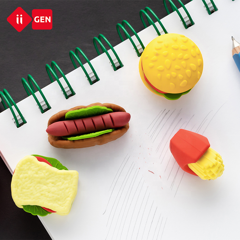 IIGEN Kawaii Puzzle Erasers Toys for Kids Reward Party Assorted Food Pencil Erasers For Kids