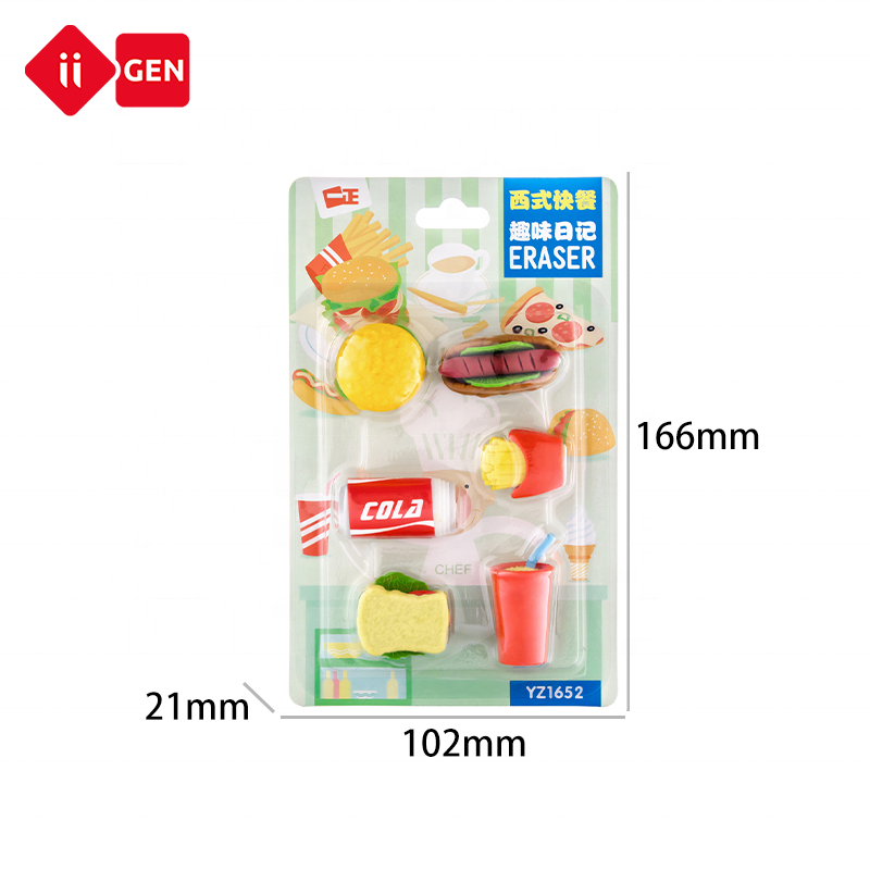 IIGEN Kawaii Puzzle Erasers Toys for Kids Reward Party Assorted Food Pencil Erasers For Kids