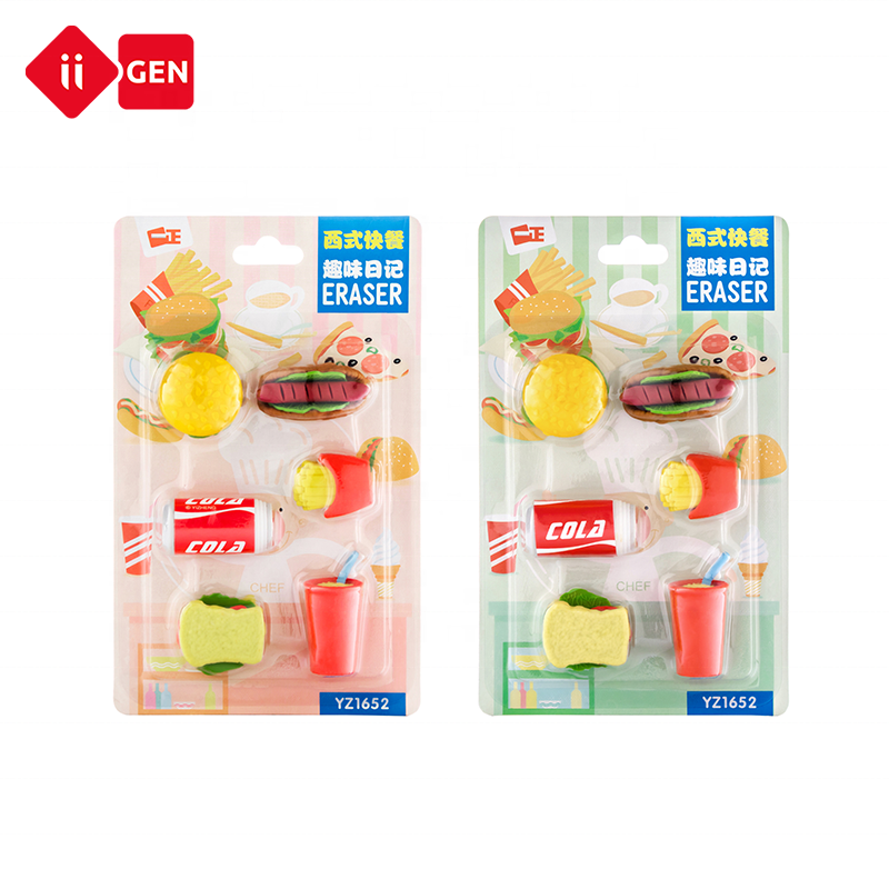 IIGEN Kawaii Puzzle Erasers Toys for Kids Reward Party Assorted Food Pencil Erasers For Kids