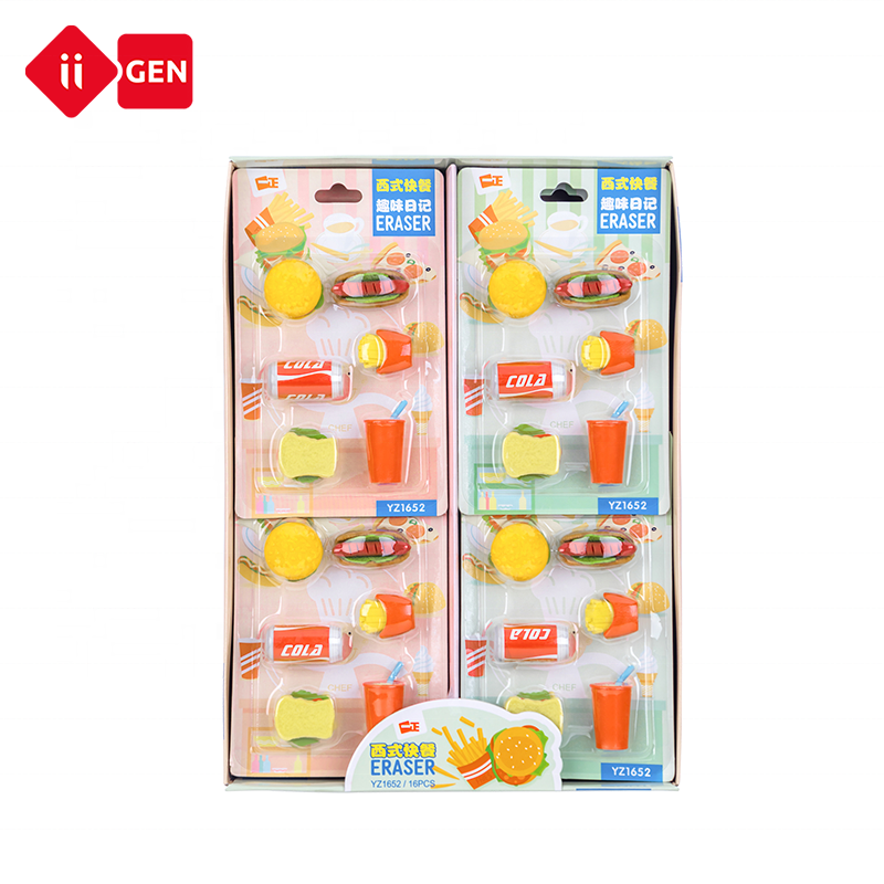 IIGEN Kawaii Puzzle Erasers Toys for Kids Reward Party Assorted Food Pencil Erasers For Kids