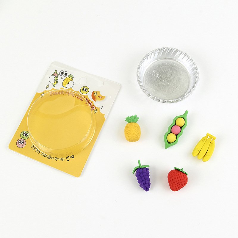 Vegetable fruit shape fancy cute kawaii bulk children's mini kawaii puzzle jigsaw rubber pencil eraser for school supplies