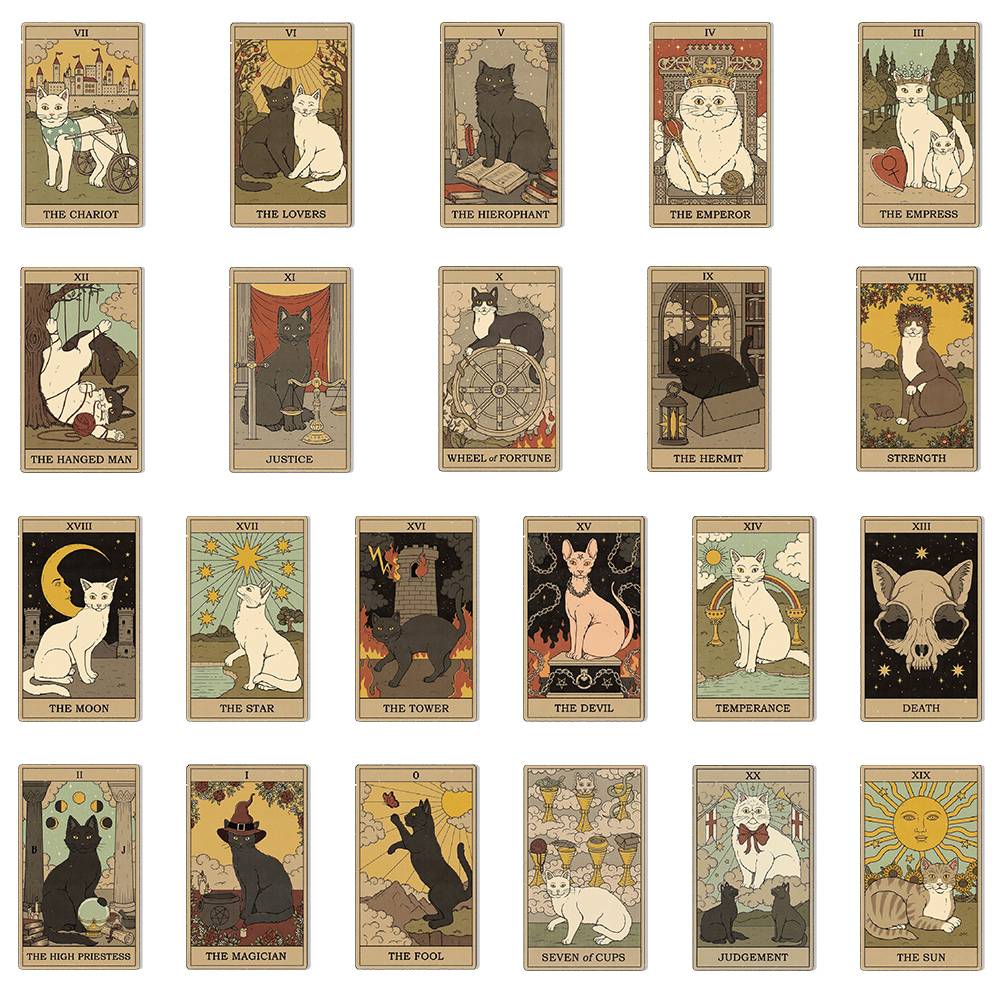72 European and American retro cat Tarot Pat.