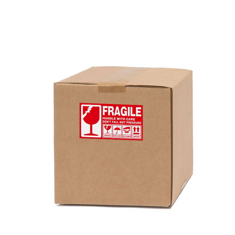 Fragile product tag English sticker non -dry glue box stickers Amazon Fragile outer box out of fragment sticker