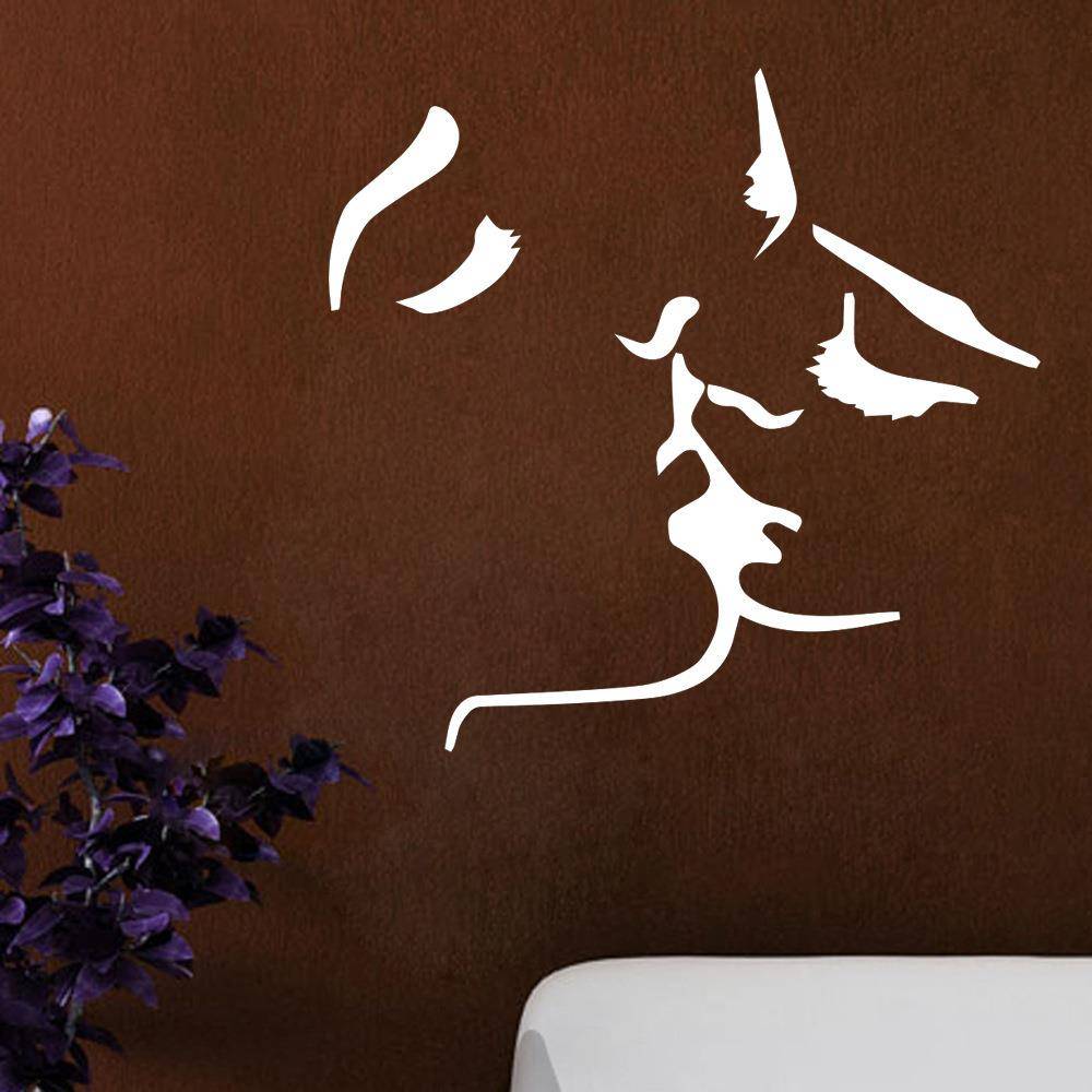GB034I fine nueksS hot kiss love decoration pretend to be wall stickers carved wall sticker living room background post
