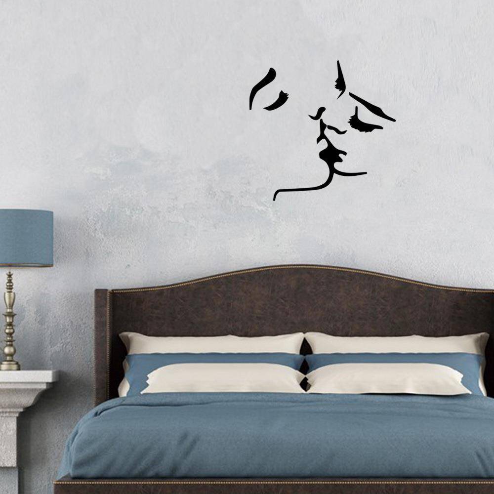 GB034I fine nueksS hot kiss love decoration pretend to be wall stickers carved wall sticker living room background post