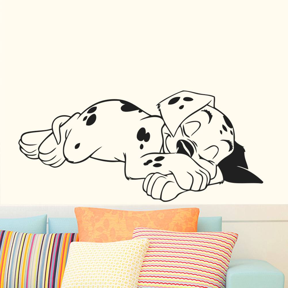 Wall stickers new super cute sleeping puppy children's room bedroom bedroom decoration sticker eBay hot sale refinement