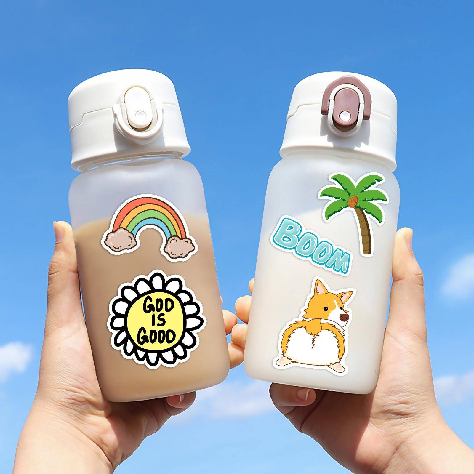 Open card card emoticon package bear sticker luggage box refrigerator car water cup decorative sticker