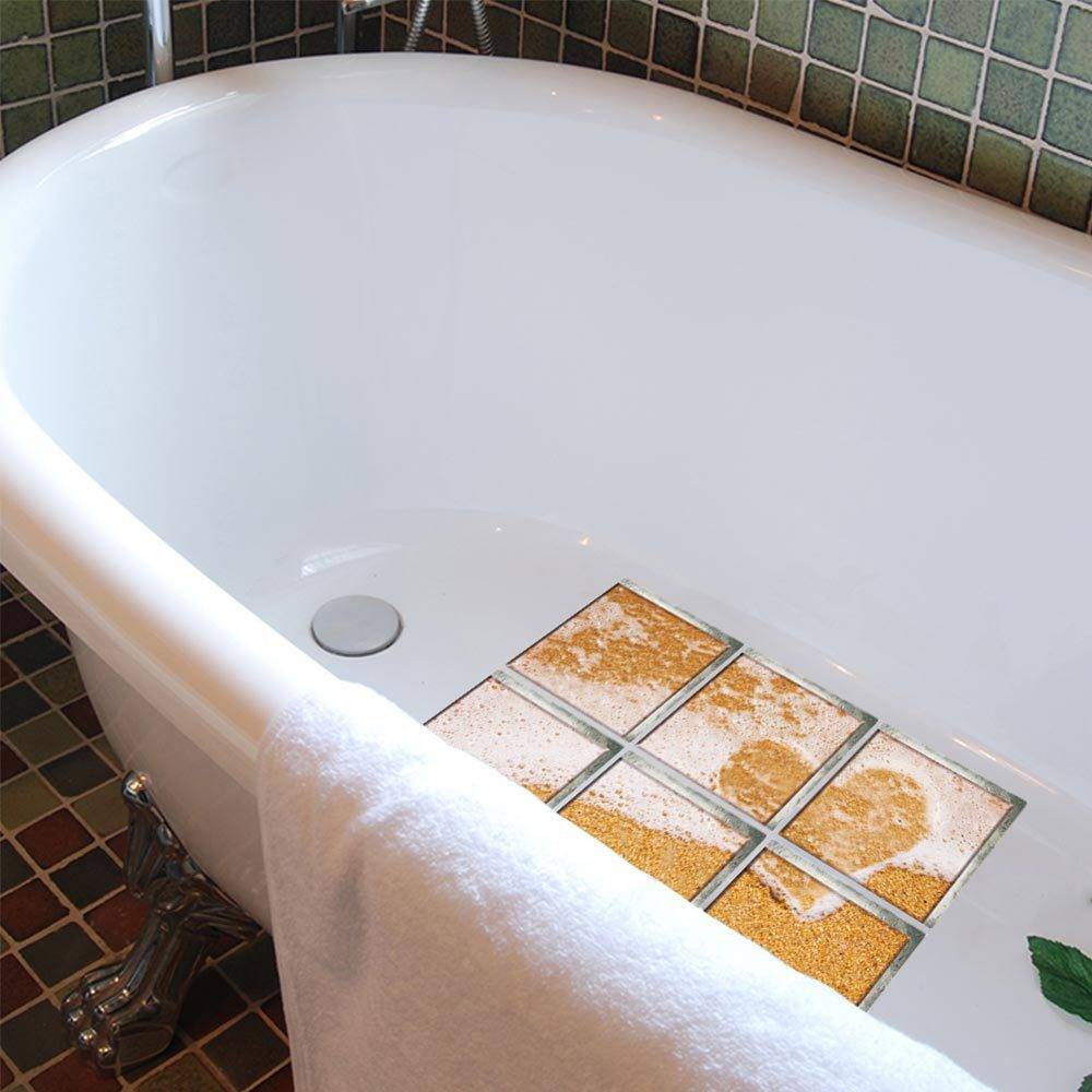 3D three -dimensional beach bathtub self -stick anti -slip environmentally friendly sticker children's bathtub waterproof and wear -resistant bathroom stickers