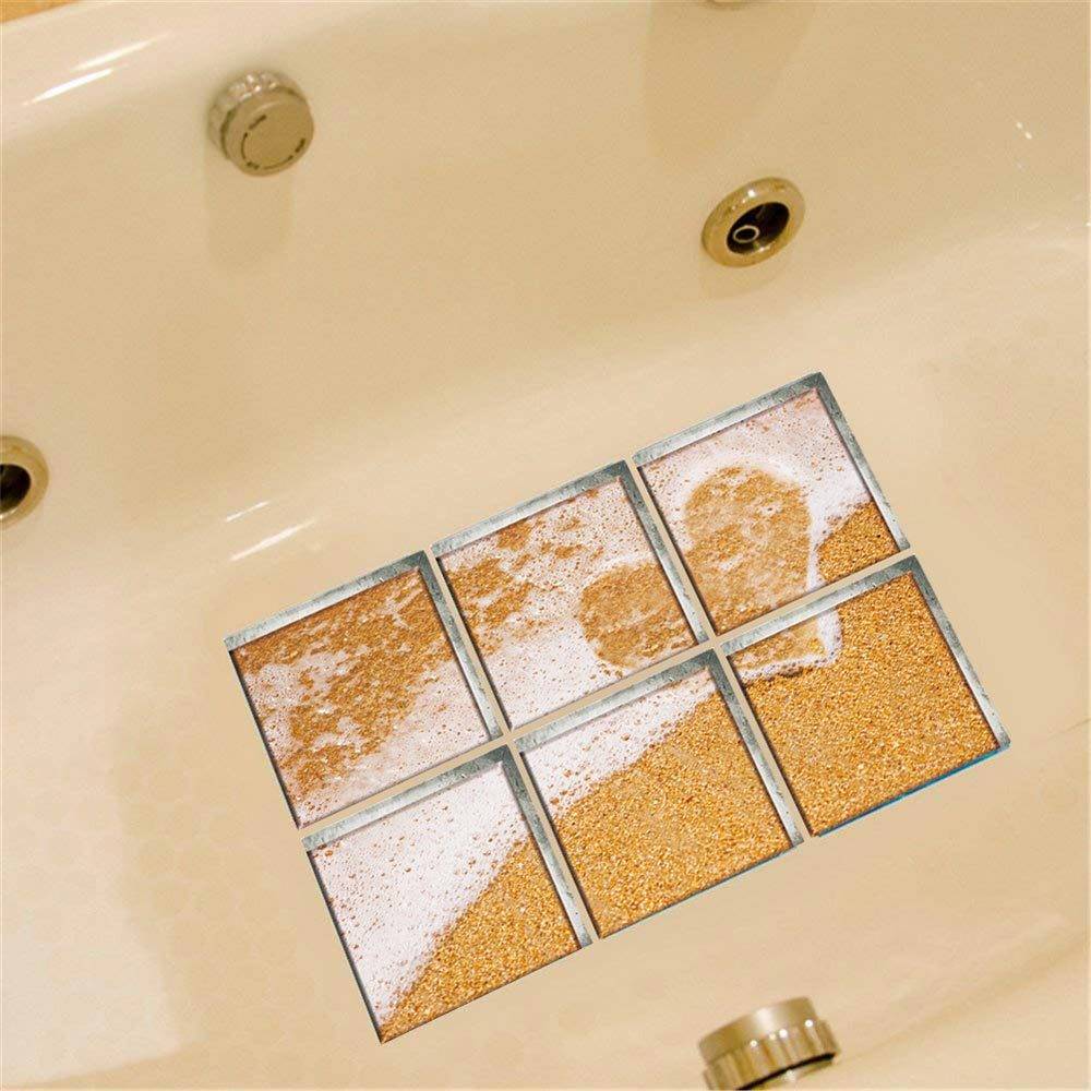 3D three -dimensional beach bathtub self -stick anti -slip environmentally friendly sticker children's bathtub waterproof and wear -resistant bathroom stickers