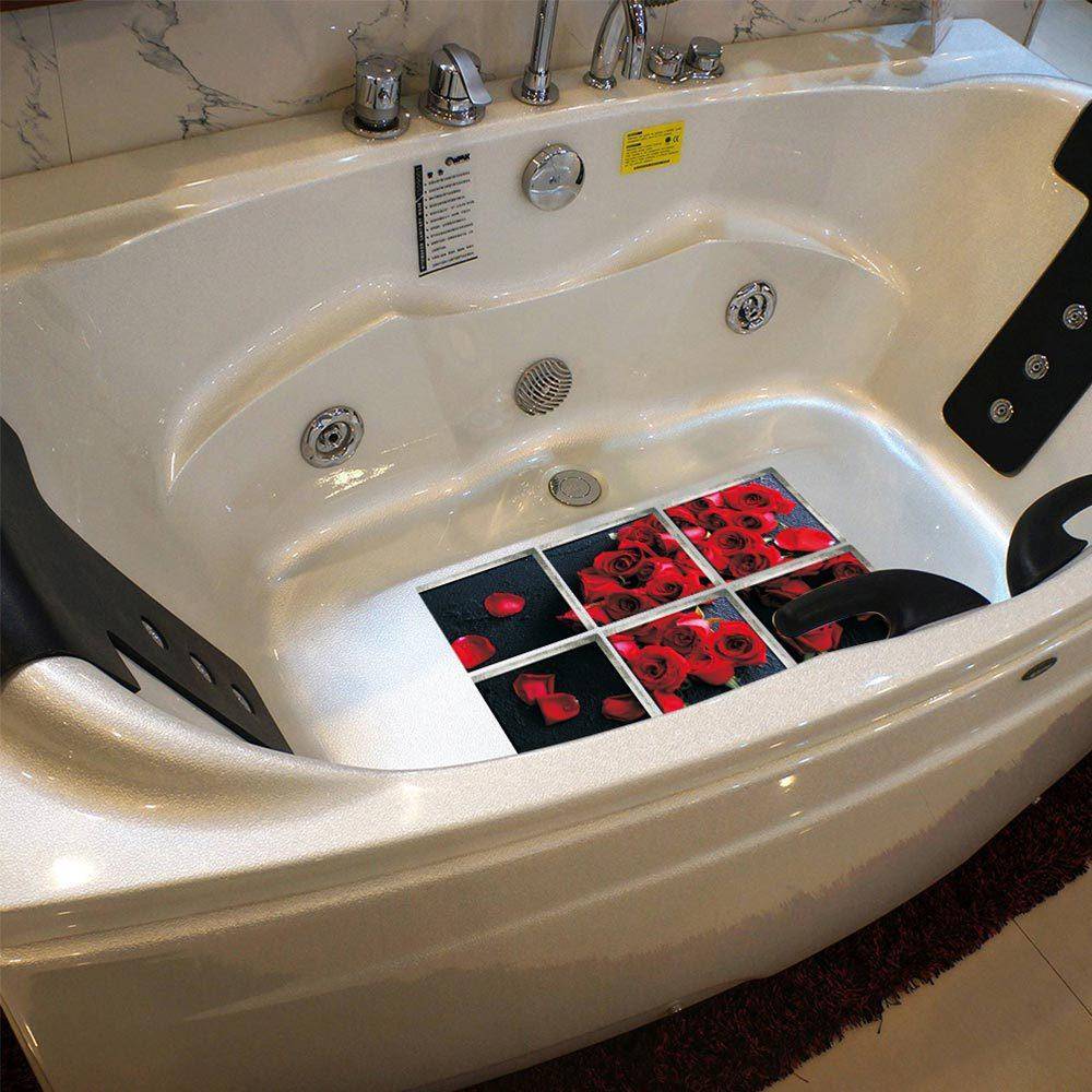 3D rose toilet three -dimensional environmentally friendly bathtub self -stick slip sticker children's bathtub waterproof and wear -resistant sticker