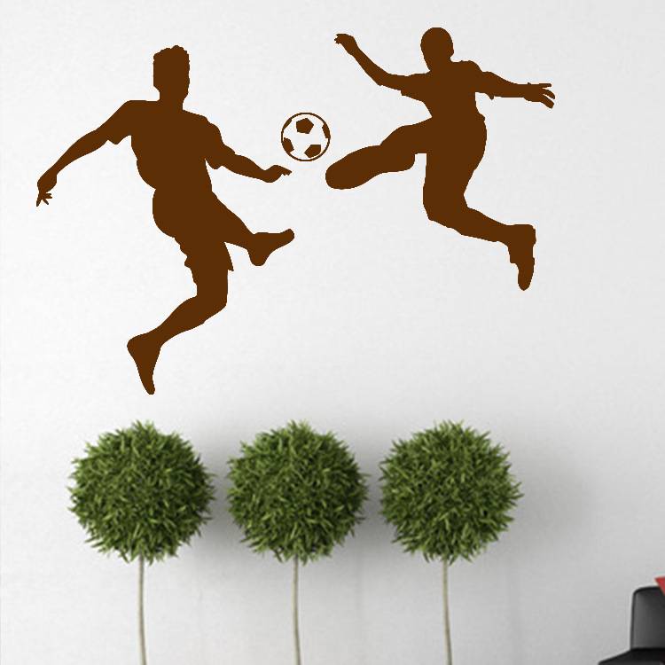 Football personality bedroom character play football decorative PVC can be removed wall stickers to draw
