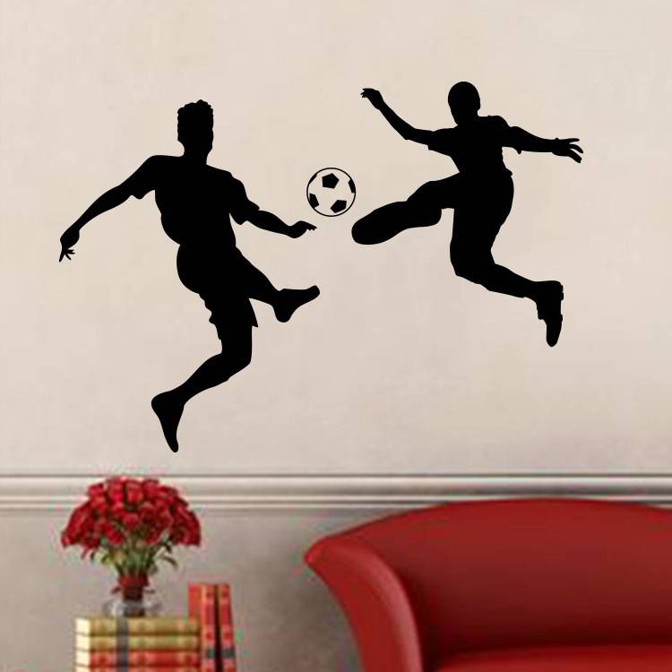 Football personality bedroom character play football decorative PVC can be removed wall stickers to draw