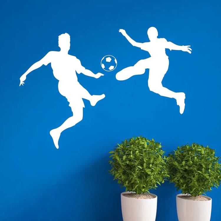 Football personality bedroom character play football decorative PVC can be removed wall stickers to draw