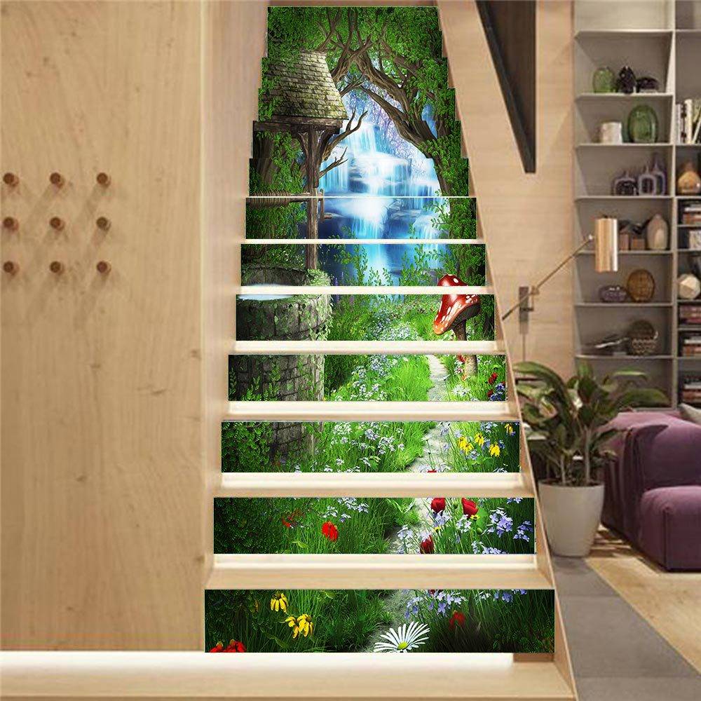 AMJPVC manufacturer Creative and simple thirteen fairy tale magic stairs stairs