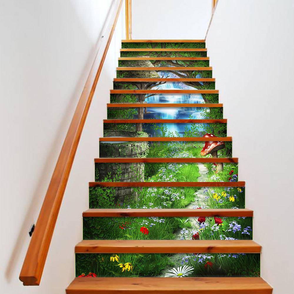 AMJPVC manufacturer Creative and simple thirteen fairy tale magic stairs stairs