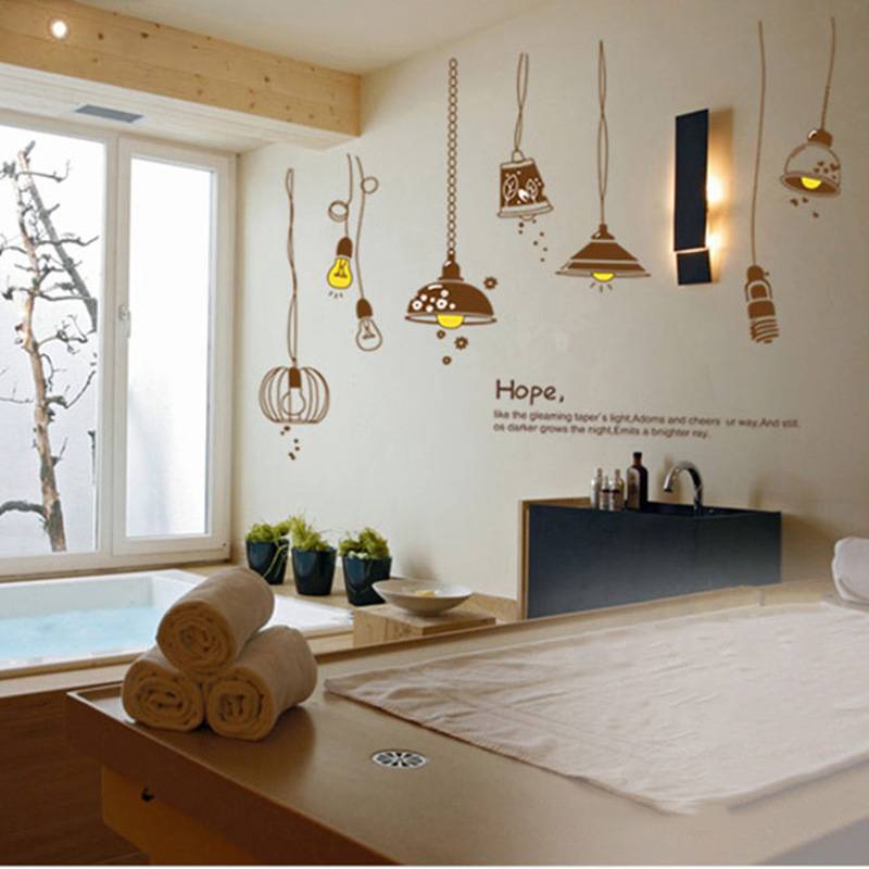 New bedroom living room sofa background wall can remove wall stickers warm chandeliers decorative stickers DLX9140