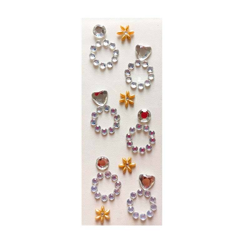 Sticker Xiao Zhang DIY Acrylic Elegant Wedding Ring Flower Beads Sticker Beautiful and Pure