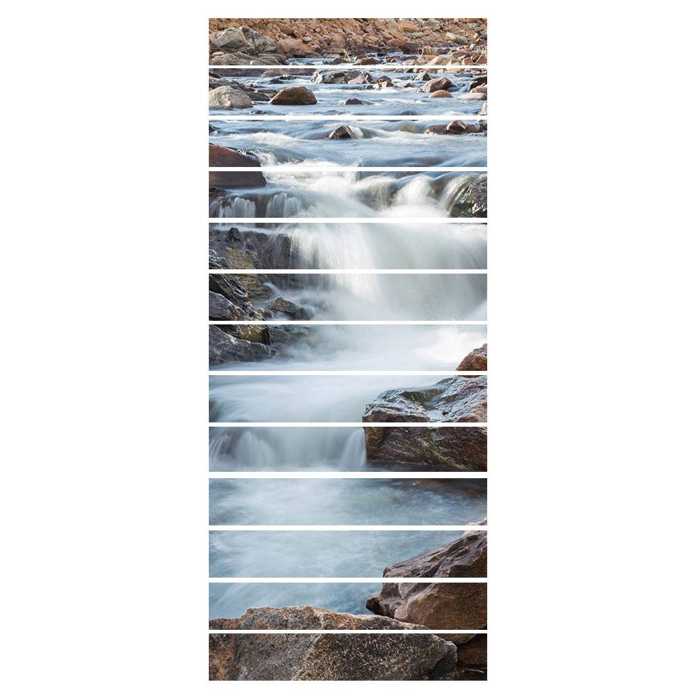 Cross -border PVC manufacturer Charm collection Creative stickers Simple Thirteen Water Staircase Patch Step Paste Paste