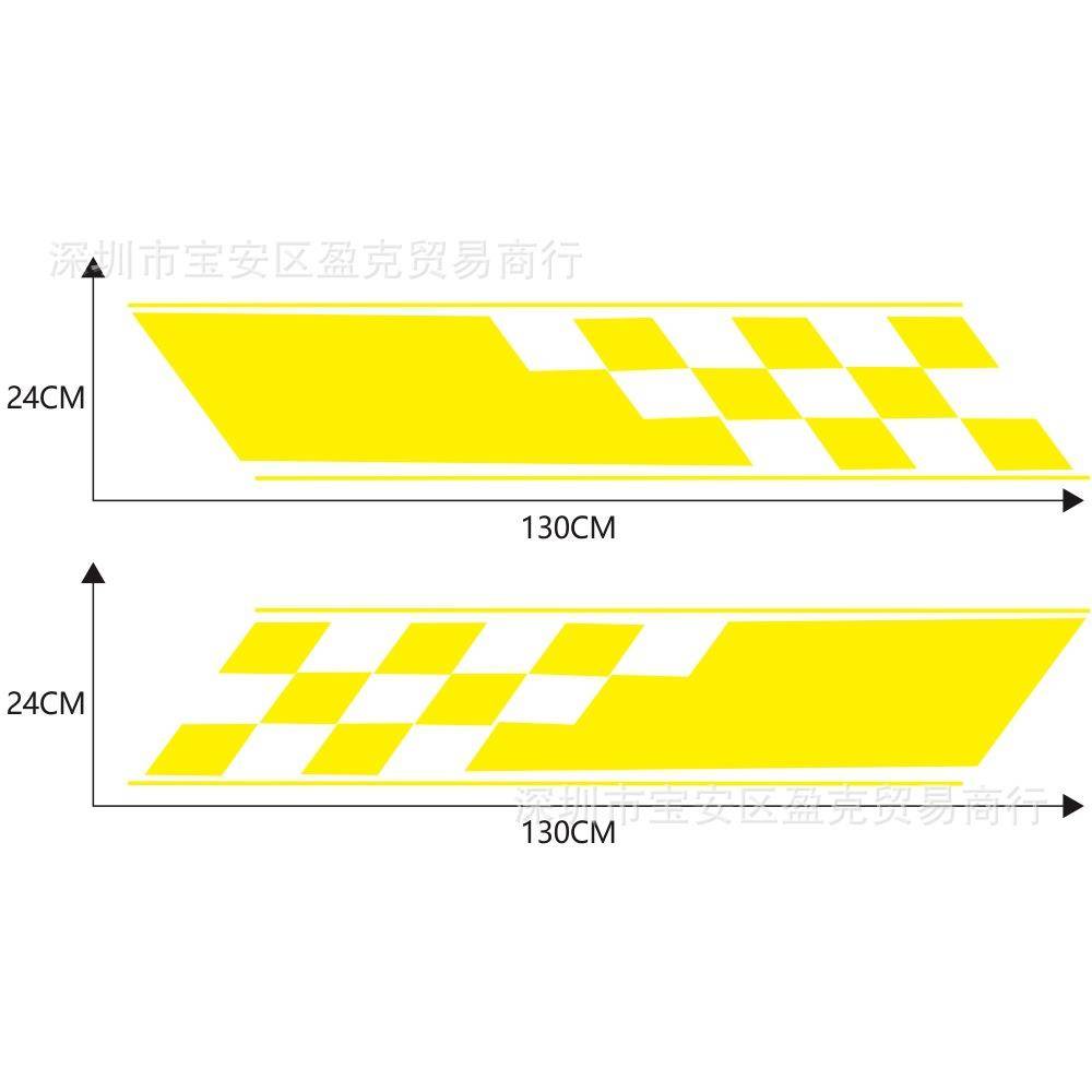 Y-324 new plaid flag totem auto sticker pine graphics sticker side door sticker