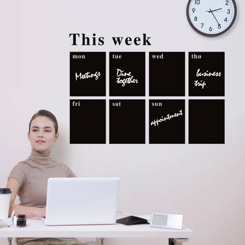 The new model can remove the blackboard paste this week weekly planning classroom to remove the wall sticker 86015